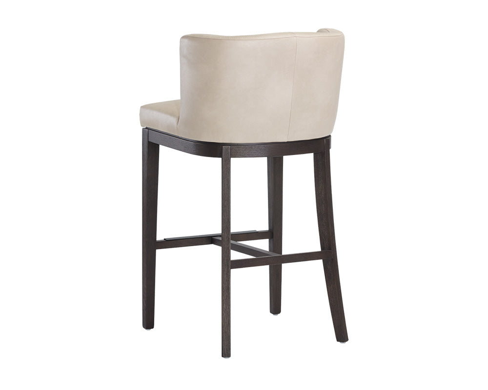 Sunpan Hayden Barstool - Bravo Cream/Bravo Portabella/Marble/Quarry