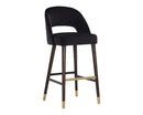 Sunpan Monae Barstool - Abbington Black/Bravo Cream and Polo Club Muslin
