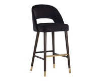 Sunpan Monae Barstool - Abbington Black/Bravo Cream and Polo Club Muslin