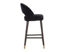 Sunpan Monae Barstool - Abbington Black/Bravo Cream and Polo Club Muslin