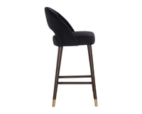Sunpan Monae Barstool - Abbington Black/Bravo Cream and Polo Club Muslin