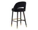 Sunpan Monae Barstool - Abbington Black/Bravo Cream and Polo Club Muslin