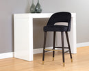 Sunpan Monae Barstool - Abbington Black/Bravo Cream and Polo Club Muslin