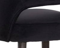 Sunpan Monae Barstool - Abbington Black/Bravo Cream and Polo Club Muslin