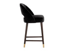 Sunpan Monae Counter Stool - Abbington Black/Bravo Cream and Polo Club Muslin/Moss Green