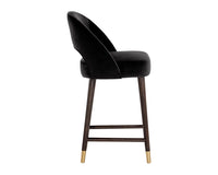 Sunpan Monae Counter Stool - Abbington Black/Bravo Cream and Polo Club Muslin/Moss Green
