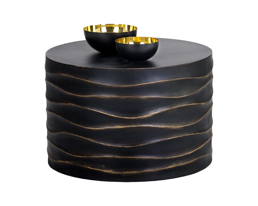 Sunpan Corey Coffee Table in  Small Black / Summer Sand