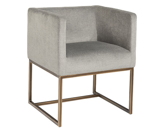 Sunpan Kwan Lounge Chair - Antonio Charcoal/Polo Club Stone