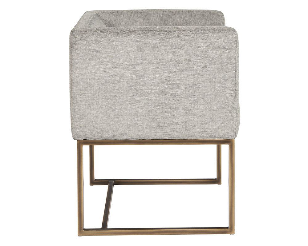 Sunpan Kwan Lounge Chair - Antonio Charcoal/Polo Club Stone