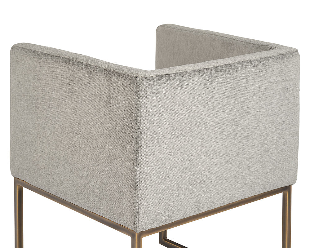 Sunpan Kwan Lounge Chair - Antonio Charcoal/Polo Club Stone