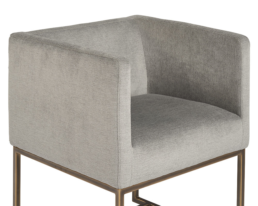 Sunpan Kwan Lounge Chair - Antonio Charcoal/Polo Club Stone