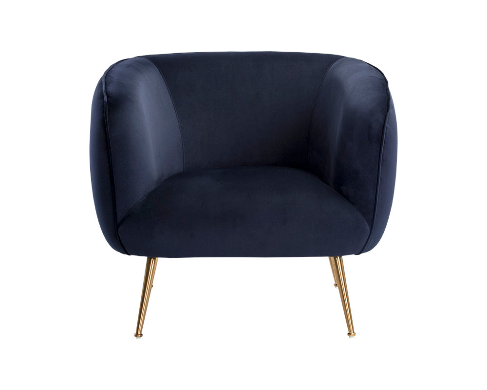 Sunpan Amara Lounge Chair in Abbington Navy
