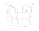 Sunpan Amara Lounge Chair in Abbington Navy