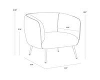 Sunpan Amara Lounge Chair in Abbington Navy