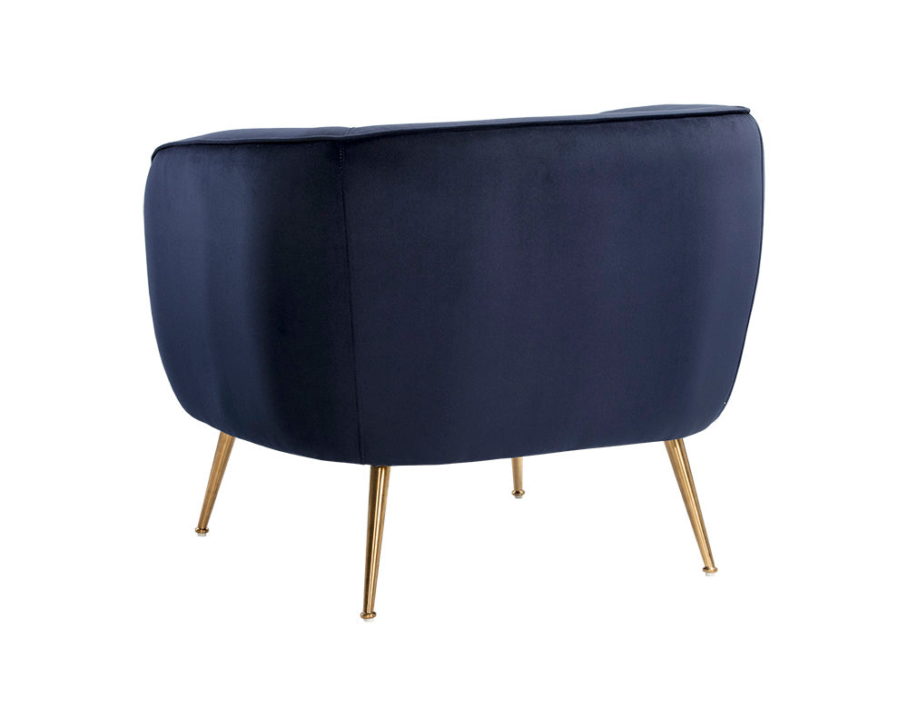 Sunpan Amara Lounge Chair in Abbington Navy
