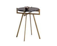 Sunpan Anak Side Table in Black / White