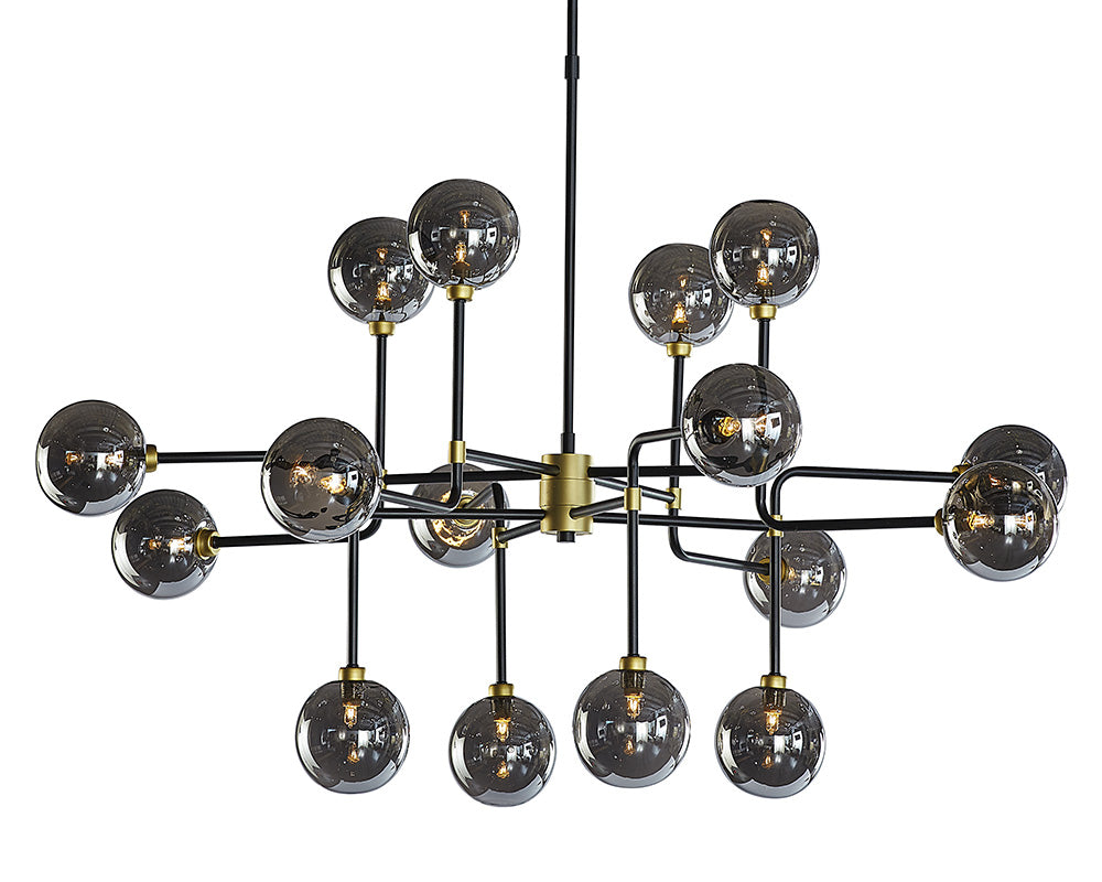 Sunpan Deimos Chandelier - Large - Smoke Grey