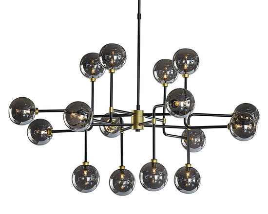 Sunpan Deimos Chandelier - Large - Smoke Grey