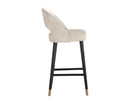 Sunpan Monae Barstool - Abbington Black/Bravo Cream and Polo Club Muslin