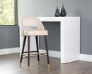 Sunpan Monae Barstool - Abbington Black/Bravo Cream and Polo Club Muslin