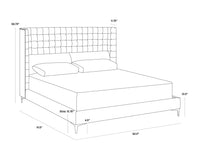 Sunpan Cairo Bed - King - Antonio Porcelain