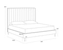 Sunpan Yosi Bed - King In Abbington Navy/Antonio Charcoal