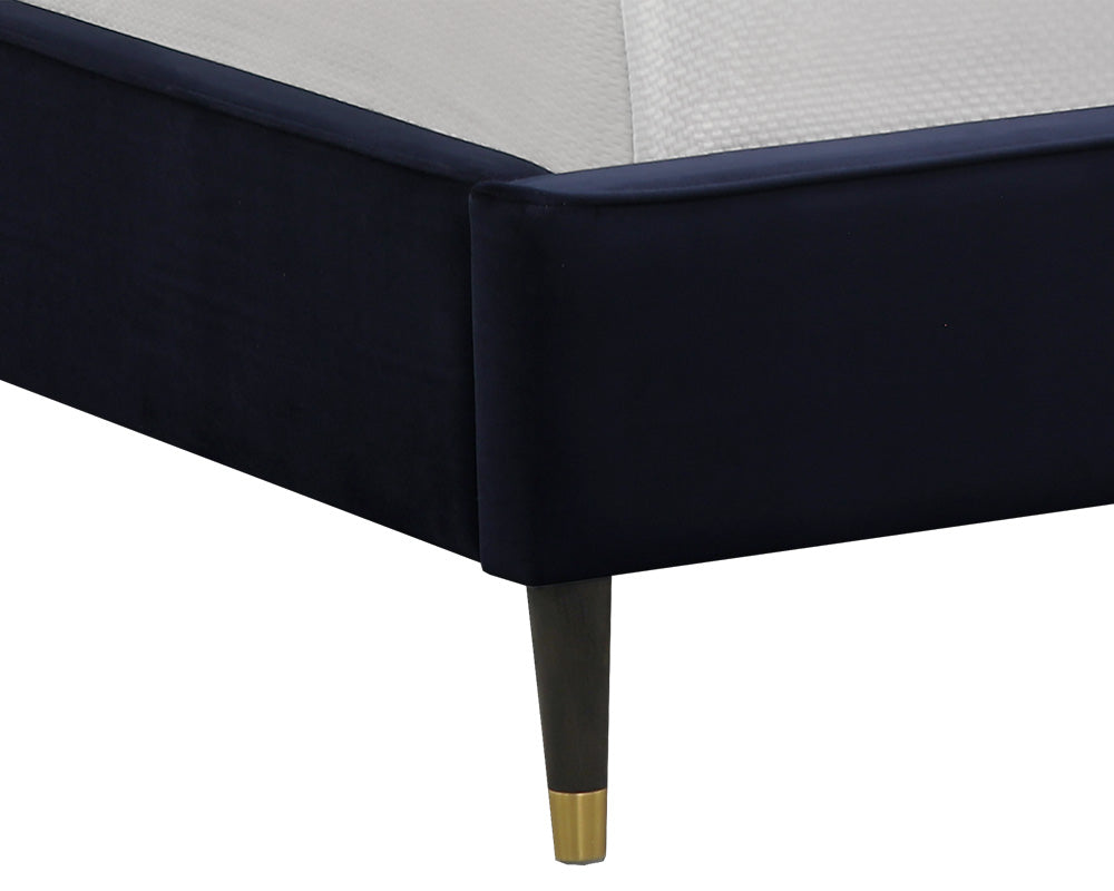 Sunpan Yosi Bed - King In Abbington Navy/Antonio Charcoal