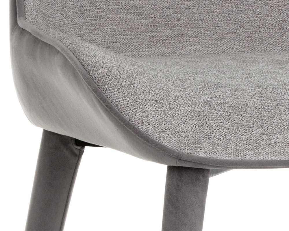 Sunpan Jesmond Dining Chair - Polo Club Muslin And Bravo Cream/Polo Club Stone And Antonio Charcoal