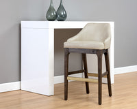 Sunpan Kace Barstool - Bravo Cream/Bravo Metal/Leo Olive/Leo Shale Grey