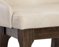 Sunpan Kace Barstool - Bravo Cream/Bravo Metal/Leo Olive/Leo Shale Grey