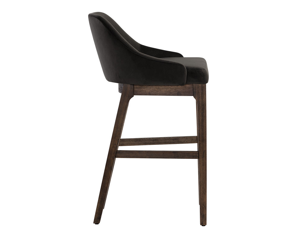 Sunpan Kace Barstool - Bravo Cream/Bravo Metal/Leo Olive/Leo Shale Grey