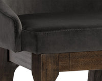 Sunpan Kace Barstool - Bravo Cream/Bravo Metal/Leo Olive/Leo Shale Grey