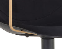 Sunpan Cassius Swivel Dining Armchair - Abbington Black and Bravo Black/Dillon Cream/Slate Tint and Nightfall Black