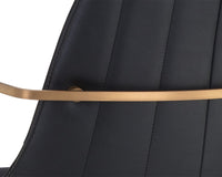 Sunpan Cassius Swivel Dining Armchair - Abbington Black and Bravo Black/Dillon Cream/Slate Tint and Nightfall Black