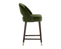 Sunpan Monae Counter Stool - Abbington Black/Bravo Cream and Polo Club Muslin/Moss Green