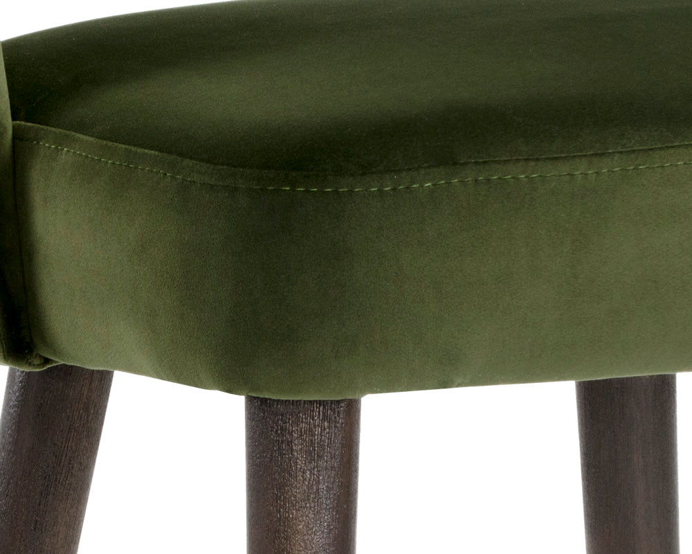 Sunpan Monae Counter Stool - Abbington Black/Bravo Cream and Polo Club Muslin/Moss Green
