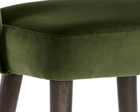 Sunpan Monae Counter Stool - Abbington Black/Bravo Cream and Polo Club Muslin/Moss Green