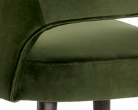 Sunpan Monae Counter Stool - Abbington Black/Bravo Cream and Polo Club Muslin/Moss Green