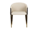 Sunpan Kylin Dining Armchair - Dillon Cream and Bravo Ash