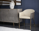 Sunpan Kylin Dining Armchair - Dillon Cream and Bravo Ash