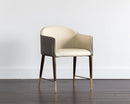 Sunpan Kylin Dining Armchair - Dillon Cream and Bravo Ash