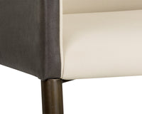 Sunpan Kylin Dining Armchair - Dillon Cream and Bravo Ash