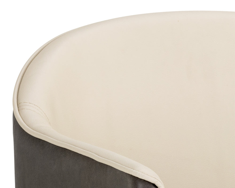 Sunpan Kylin Dining Armchair - Dillon Cream and Bravo Ash