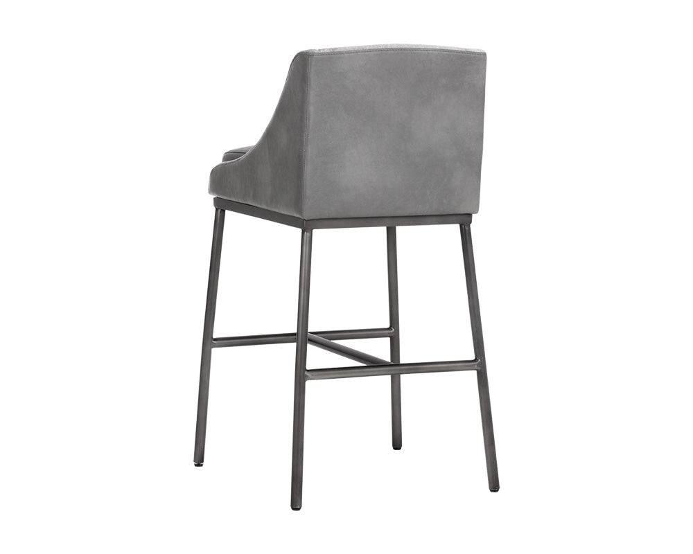 Sunpan Dalary Barstool - Bravo Metal / Polo Club Stone