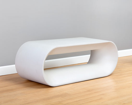 Sunpan Capsule Bench in Grey / White