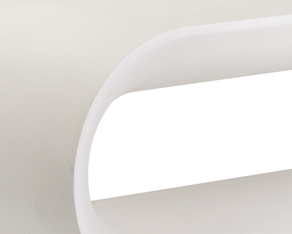 Sunpan Capsule Bench in Grey / White