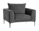 Sunpan Virgo Armchair - Metropolis Blue/Polo Club Kohl Grey/Stone