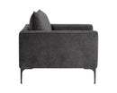 Sunpan Virgo Armchair - Metropolis Blue/Polo Club Kohl Grey/Stone