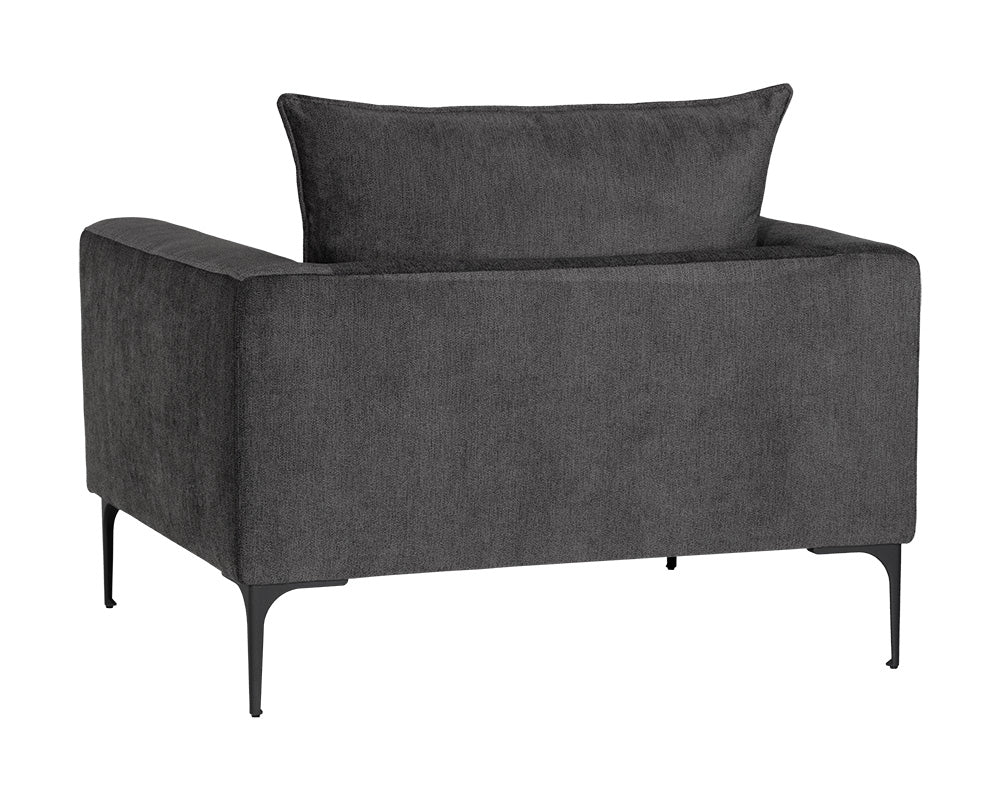 Sunpan Virgo Armchair - Metropolis Blue/Polo Club Kohl Grey/Stone