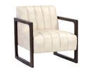 Sunpan Joaquin Lounge Chair In Bravo Cream/Metal/Metropolis Blue